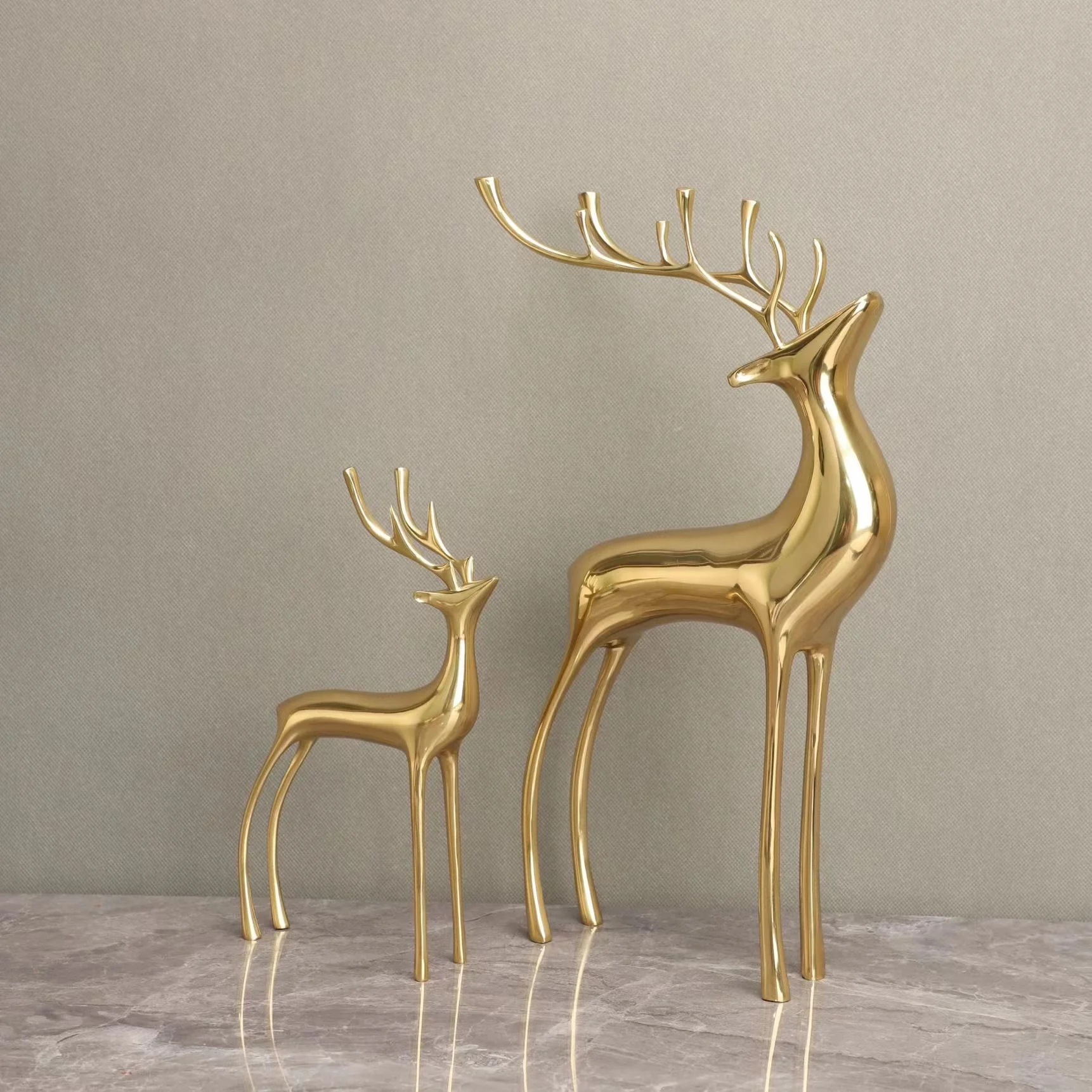 Luxury Gold Deer Home Decor Show Pieces Interior Decoration Modern Nordic Table Living Room Gold Accessories For Home