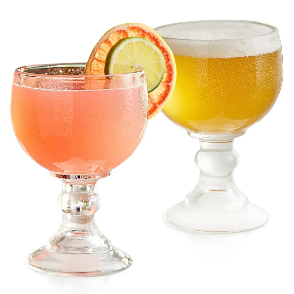 New Arrival Schooner Beer Goblets Round Bowl Weiss Glasses Large Capacity Margaritas Glass Cup Dessert Ice Cream Cup Bowl