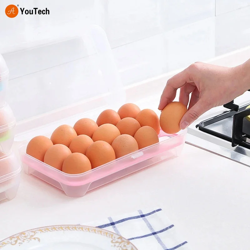 15 Grid Egg Storage Box Portable Egg Holder Container for Outdoor Camping Picnic Eggs Case Kitchen Supplies