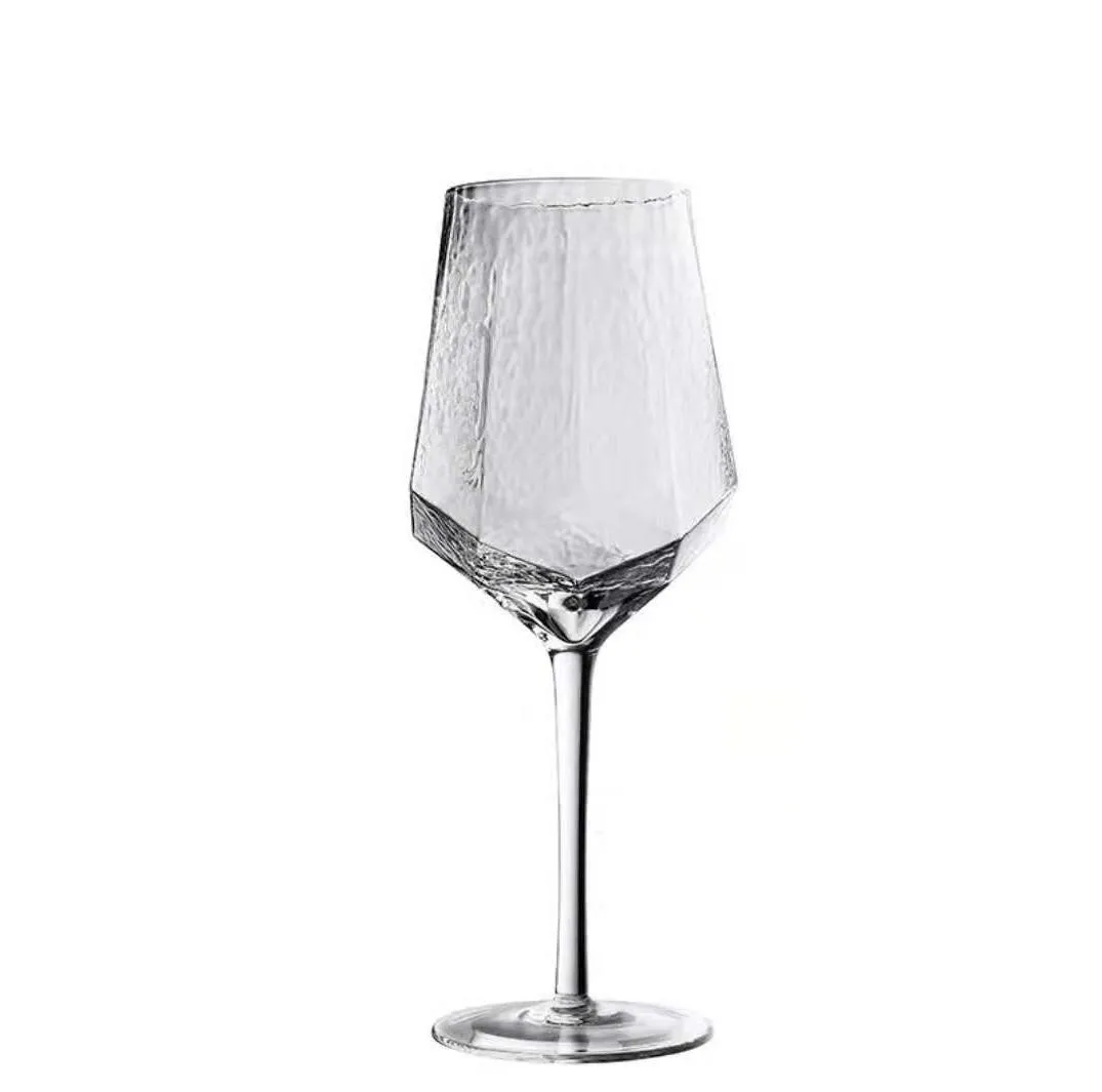 
Glassware Clear Crystal Color rimmed gold diamond Vintage Goblet Drinking White Wine Glass Cup Set 