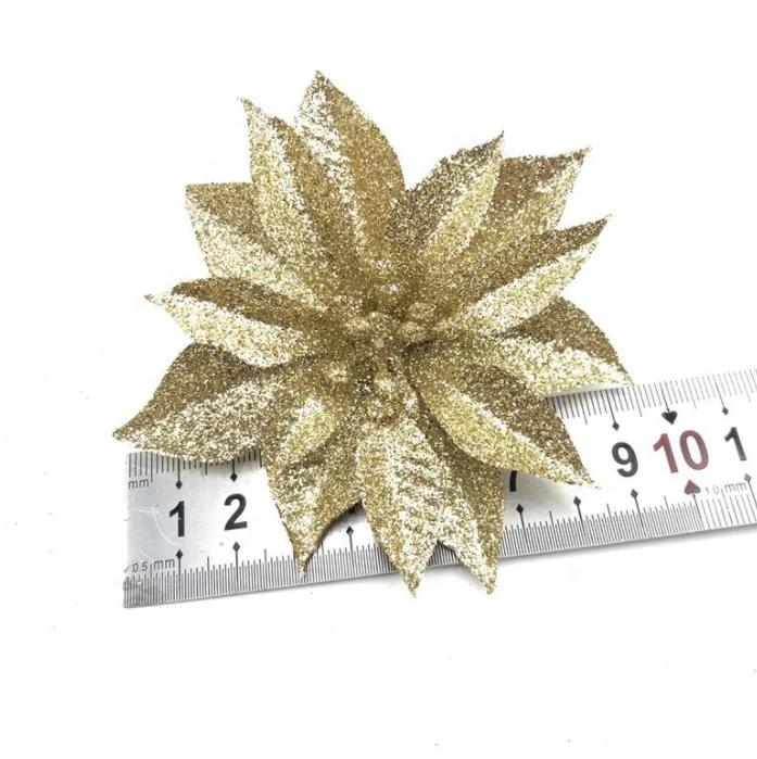 Wholesale Artificial Flower Manufacturers For Christmas Tree Holiday Decoration Poinsettias Artificial Flowers