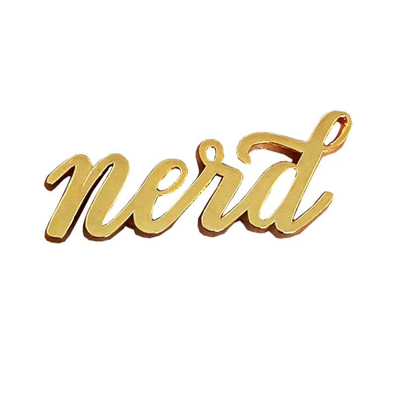 Custom Excellent Design You Want The English Letters Lapel Pin Wholesale Die Cast Zinc Alloy Gold Metal Soft Enamel Badge