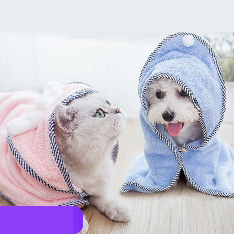  Оптовая продажа удобные хлопковые мягкие уютные модные полотенца пижама кошек домашних животных собак банный халат с