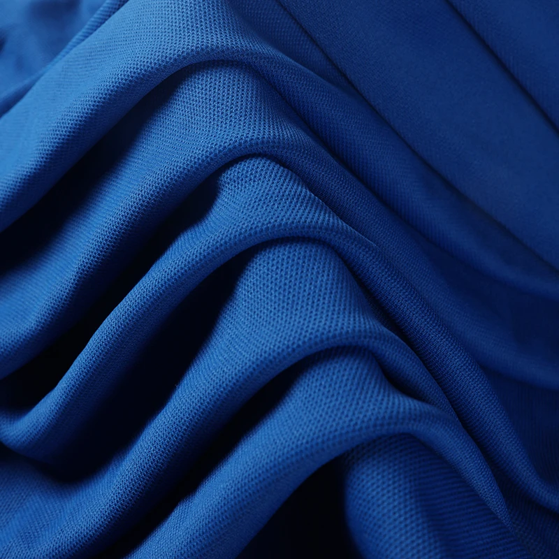 8067 100% Polyester knitted sportswear swiss pique fabric Polo Shirt Breathable french Pique interlock polo Mesh Fabric