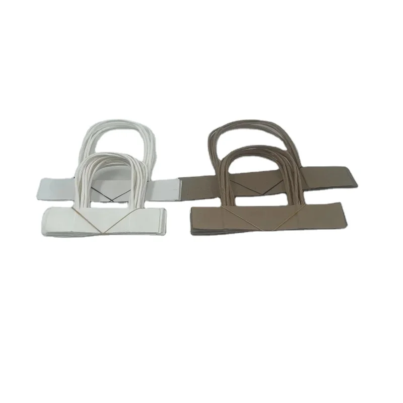 Paper shopping bags with twisted wire paper rope handle, high-quality paper handle