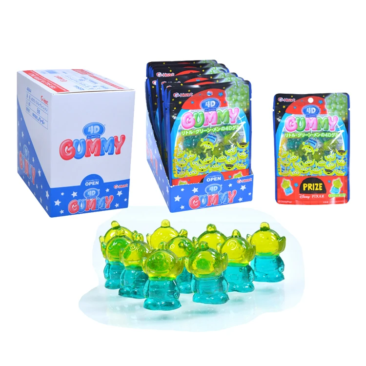 Amos Colorful Gummy Candy Cheap Cute Delicious Little Green Man Candy