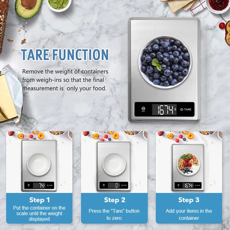 Cheap Stainless Steel 5Kg 11Lb Digital Weight Electronic Food Weighing Kitc