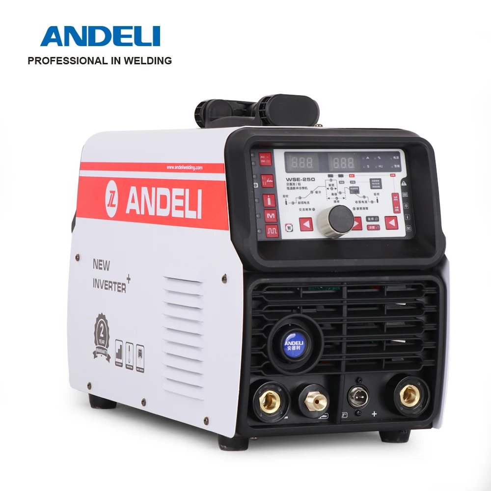 ANDELI TIG-250PL AC DC умный Импульсный сварочный аппарат для холодной сварки TIG алюминий с алюминиевым