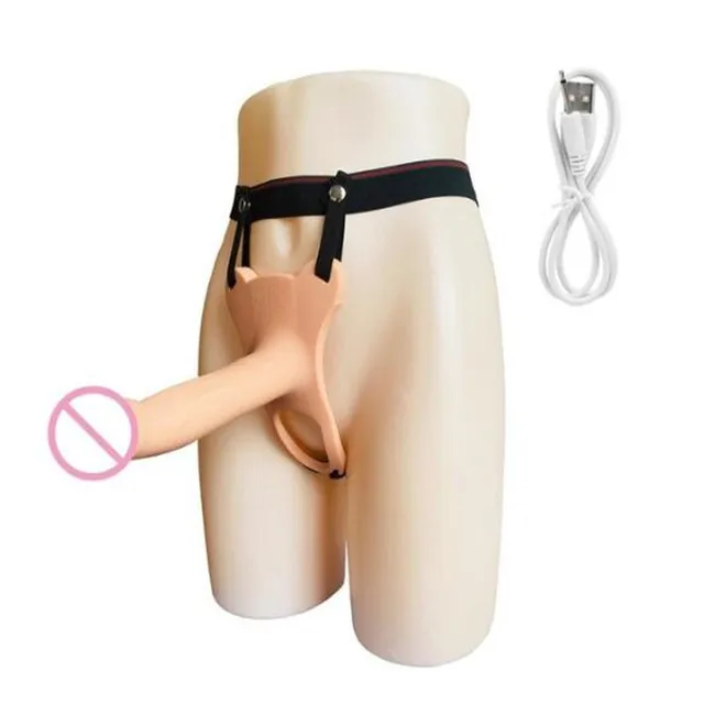 Double Penetration Hollow Strapon Pant Dildo with Harness Belt Anal Dildo for Men Couple Adult Sex Product Penis Vibratorfor Man