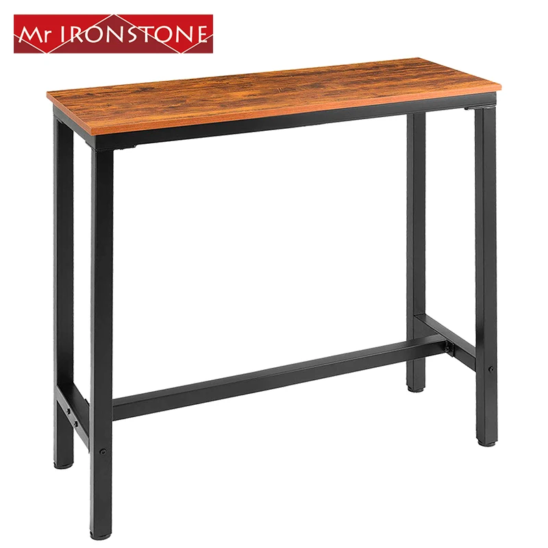 Лидер продаж 2020, стальной винтажный барный столик из МДФ, обеденный стол, черный стол для бистро