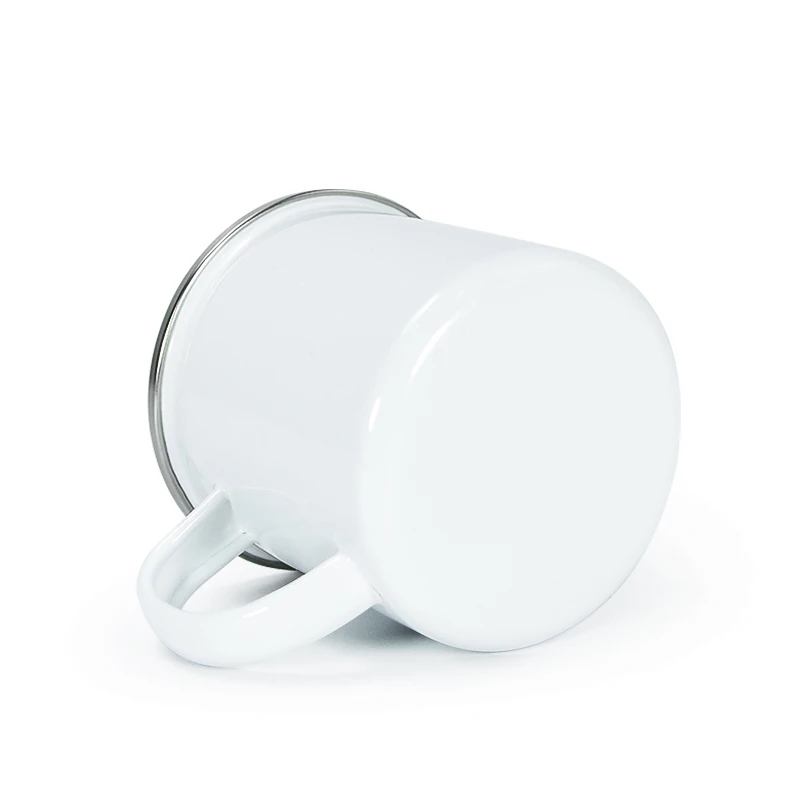 Hot Sale 11 oz 12 oz sublimation blank White enamel cup camping mug coffee milk mugs cups