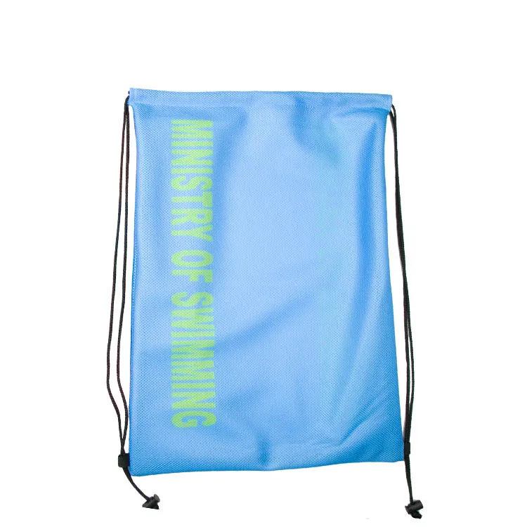 Mesh Drawstring Backpack Bag, Multi Functional Mesh Equipment Bag with Drawstring Shoulder Straps for Swimming,