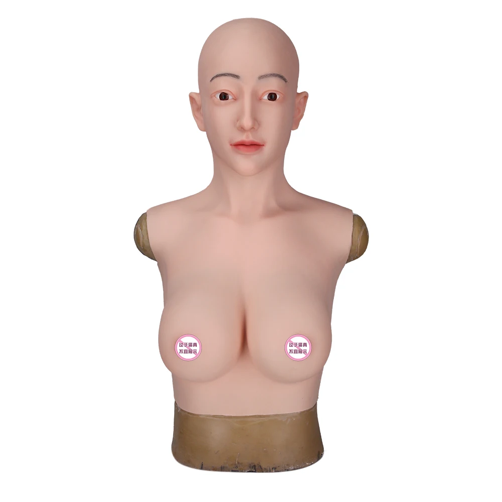 Factory Wholesale Female Silicone Mask with Breast Cosplay Full Headgear Silicone Human Mask