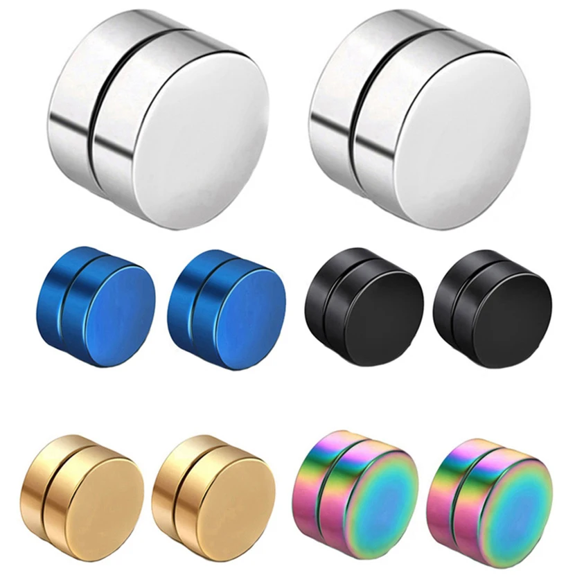 Fashion 2023 Waterproof Stainless Steel Magnetic Ear Stud Earring Cuff Jewelry Earrings For Boys Women Men No Ear Hole Clip