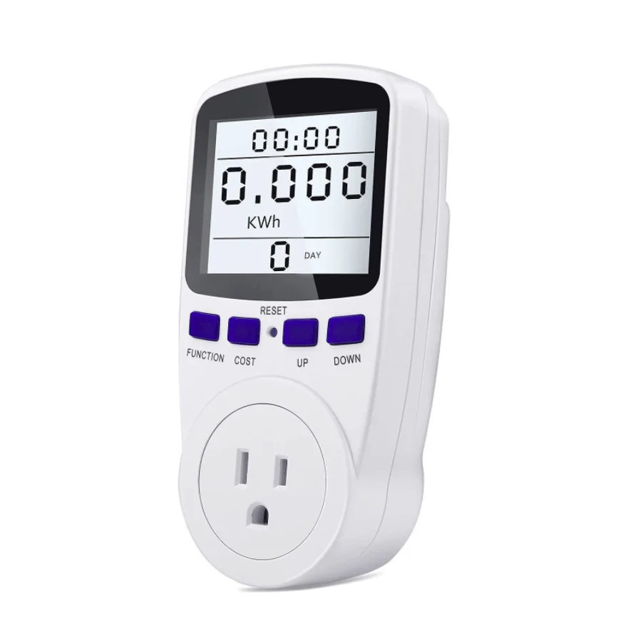 Watt Monitoring  UK Socket Electrical Wattmeter Electricity Analyzer Monitor Power Meters Billing socket power monitor