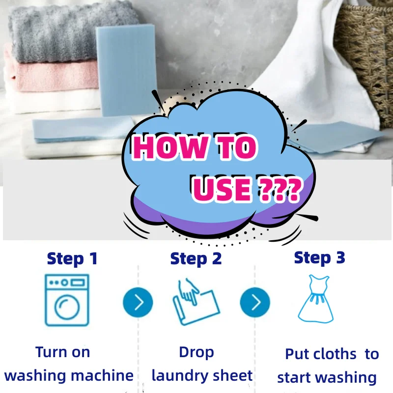 New Arrivals Free Fragrance Biodegradable Laundry Detergent Sheets Organic Laundry Detergent Strips Made in China