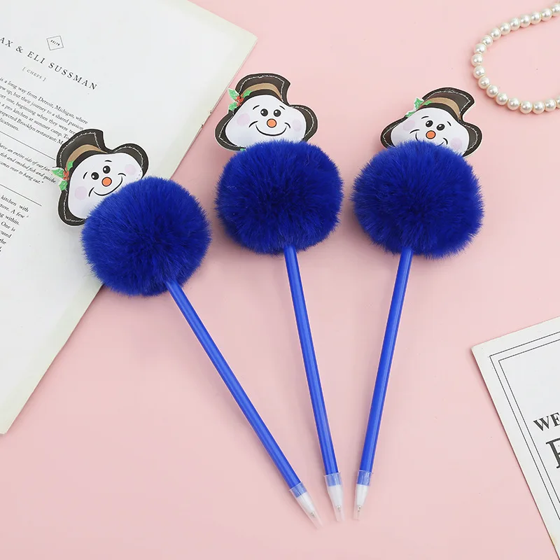 Creative Sweetheart animal furball pen Fashion simple plush ballpoint pen cartoon personality plush craft gift pen