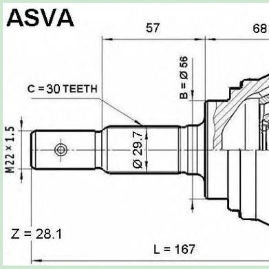 Outer C.Vjoint to-5020 (TO-020/TO-13) for Toyota Camary 3.0L