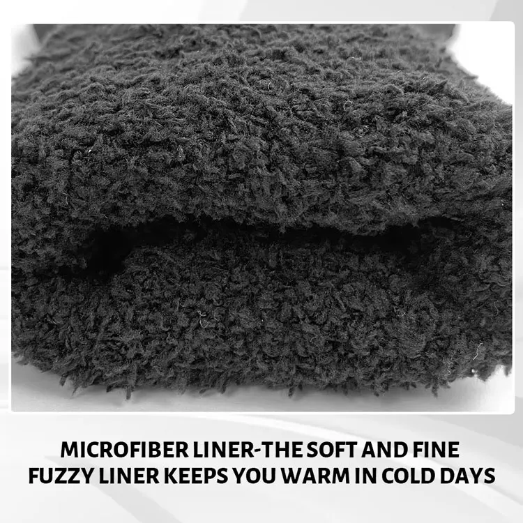 8 Gauge Double Manufacturer Direct Sales Customization Layer Nylon Outer Half Fleece Inner Winter Gloves