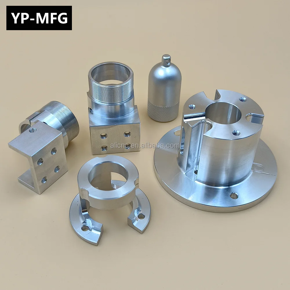 Bead blast 6082 aluminum part cnc machining custom metal precision manufacturing service cnc milling