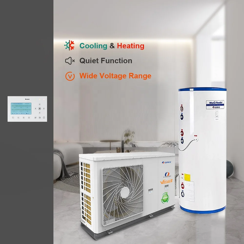 Gree Hot Sale Domsestic Heat Pump Air Conditioner DC Inverter Heating/Cooling Air to Water Residential Monobloc Type Heat Pump