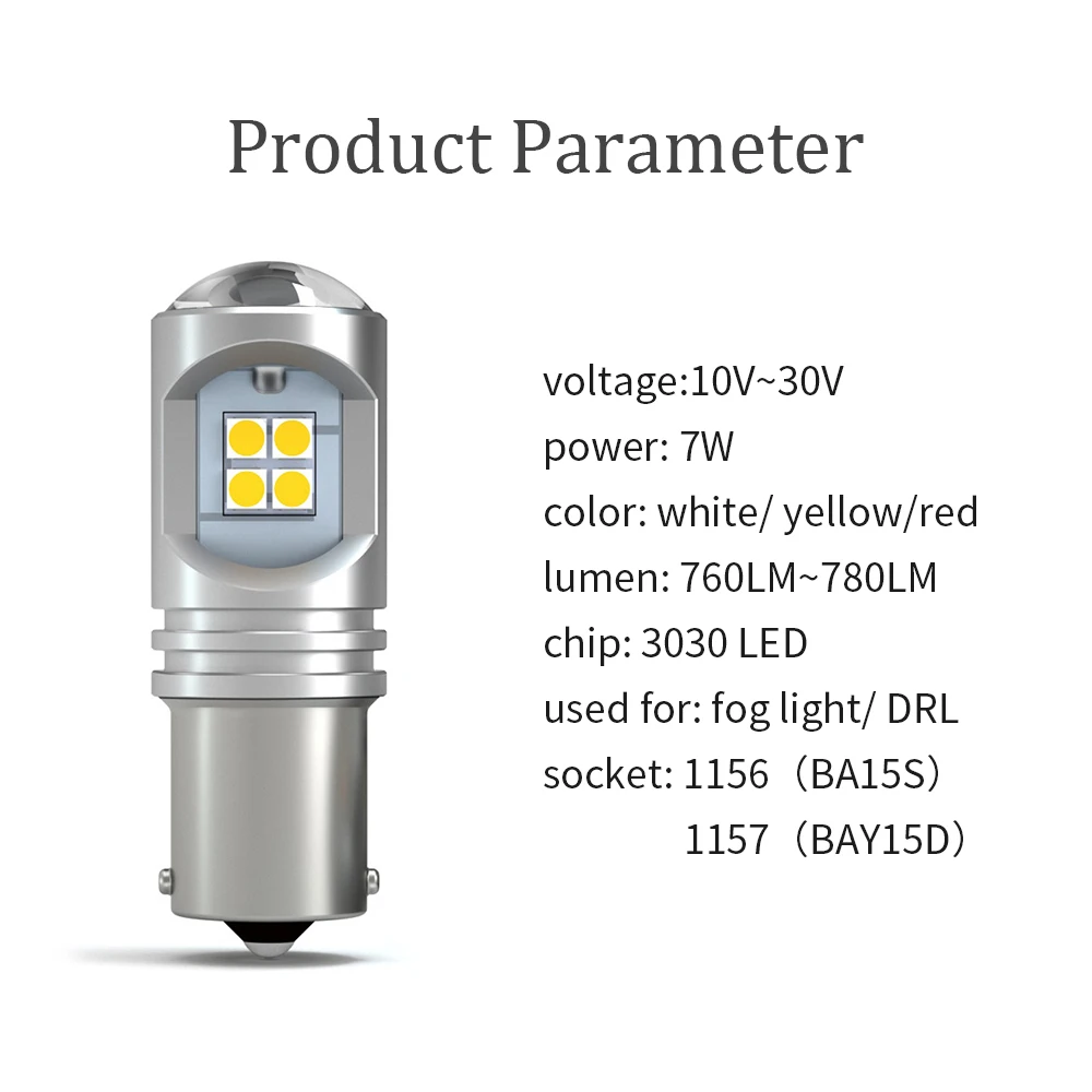 1156 BA15S P21W 1157 P21/5W BAY15D LED Brake Light Bulb Front Fog Lamp Reverse Stop Backup Light 12V 24V