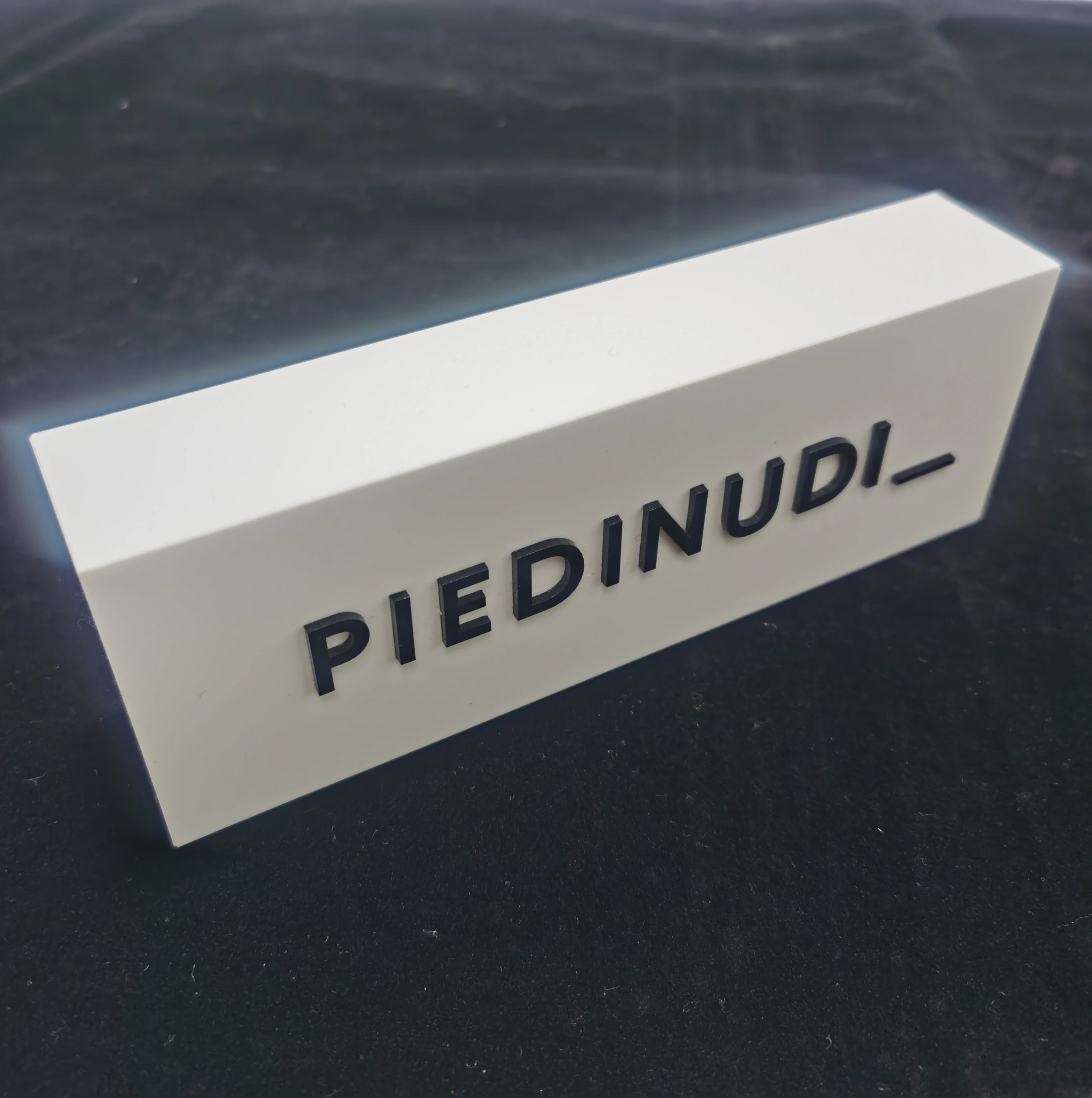 Cube Display Floor Standing table top white acrylic sign holder name plate holder logo block