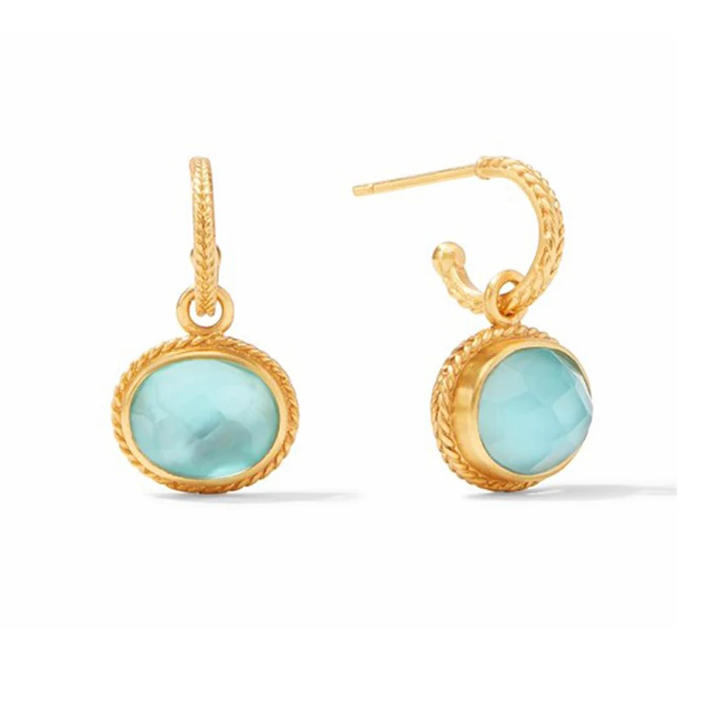 Real 18K Gold Color Plated Casual Bohemia Earrings Jewelry Modern Stylish Shell Hoop Earrings Jewelry