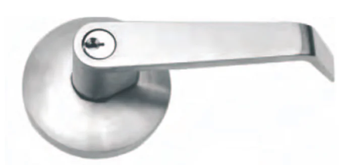 Znic Alloy 77mm Rosette Diameter Trim Lever for Exit Device Door Handle with Lock Cylinder