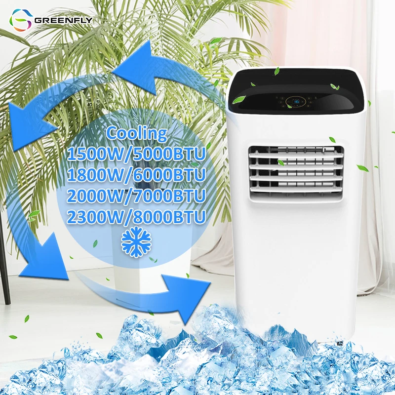 JJPRO GREENFLY 7000BTU роторный компрессор портативный оптовая продажа кондиционеры для дома небольшие холодильные мобильные