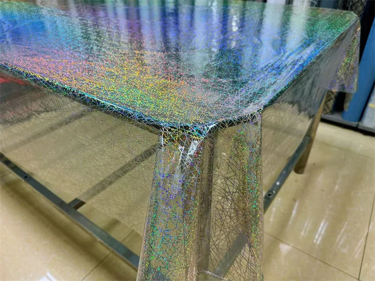 PET OPP Material Plastic Aluminized Holographic Film Laser Holographic Film Printed Film for PVC Table Cover