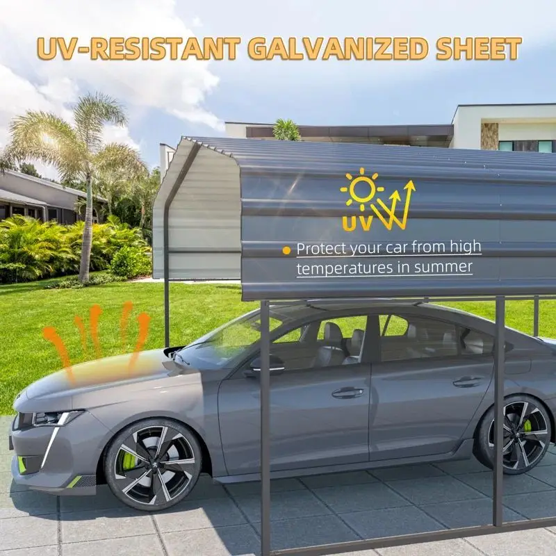 Factory Direct Sales Waterproof Free Standing Heavy Duty 12x20 Metal Carport Made in China For 2 Cars  Parking
