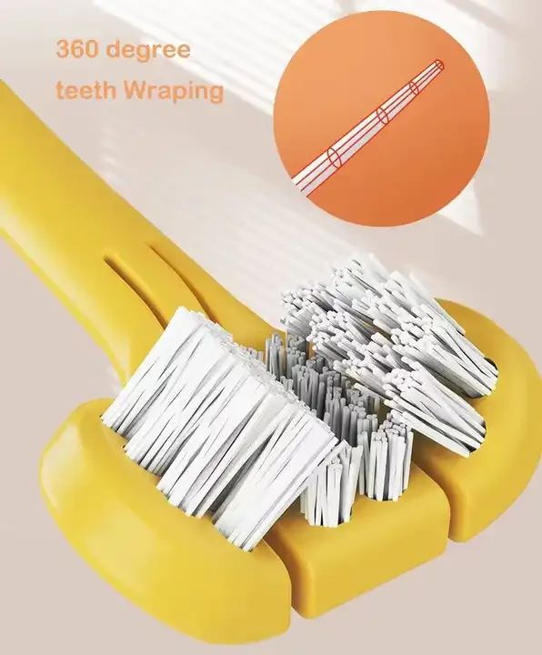 2023  3 Sided 3D Autism Toothbrush with Three Soft Bristles Triple-Angle Toothhugger Training Special Needs Kids Baby Toddler