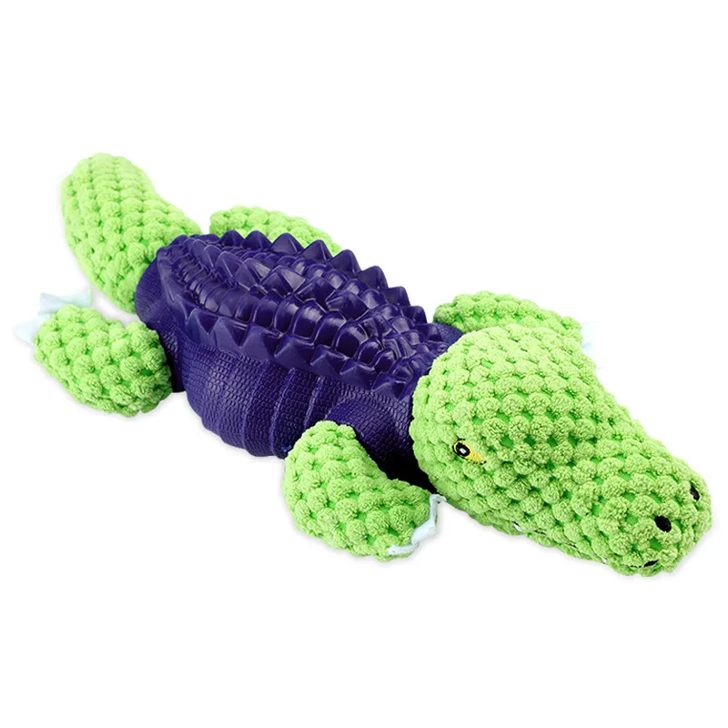 Release New Crocodile Plush Dog Toy Pet Puppy Squeaky Cute Shark Toys Stuffed Tortoise Training Chewing Rope Toys