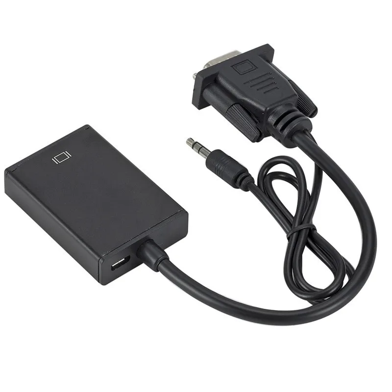 vga to hd converter with audio with power supply computer connected to TV HD cable vga to hdm-i