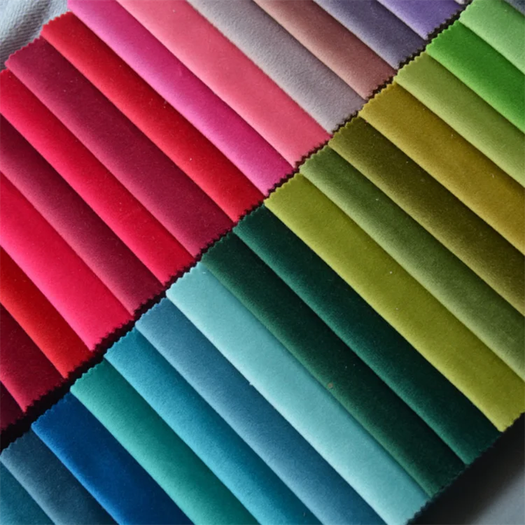 high quality GRS recycled fabric Holland 300gsm 100%recycled plain velvet upholstery for sofa fabric
