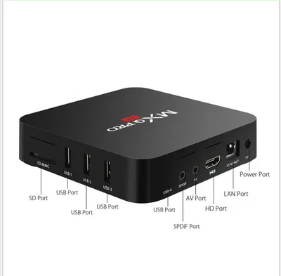 MXQ PRO MXQ-4K Декодер каналов кабельного телевидения 1 Гб + 2 ГБ/8 ГБ 16GB 4K HD сетевой плеер Android TV