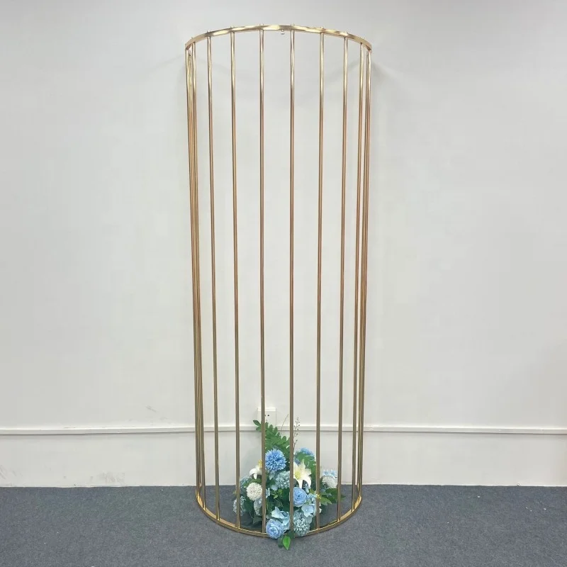 Metal Wedding flower Arch Frame Circle gold Wedding Props Stage Background Wreath Backdrop Round square Arch wedding decoration
