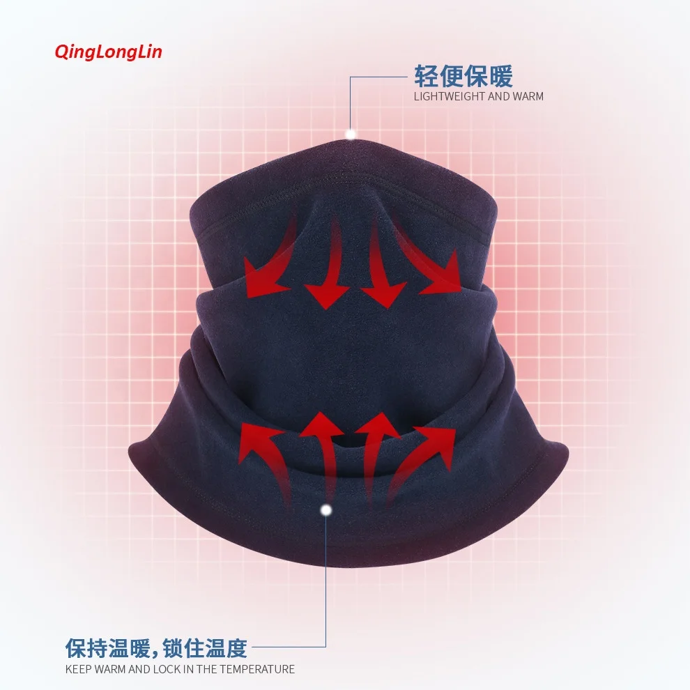 Флисовая Лыжная маска QingLongLin оптовая продажа ветрозащитные маски для сноуборда Влагоотводящая Антистатическая лица катания на лыжах и