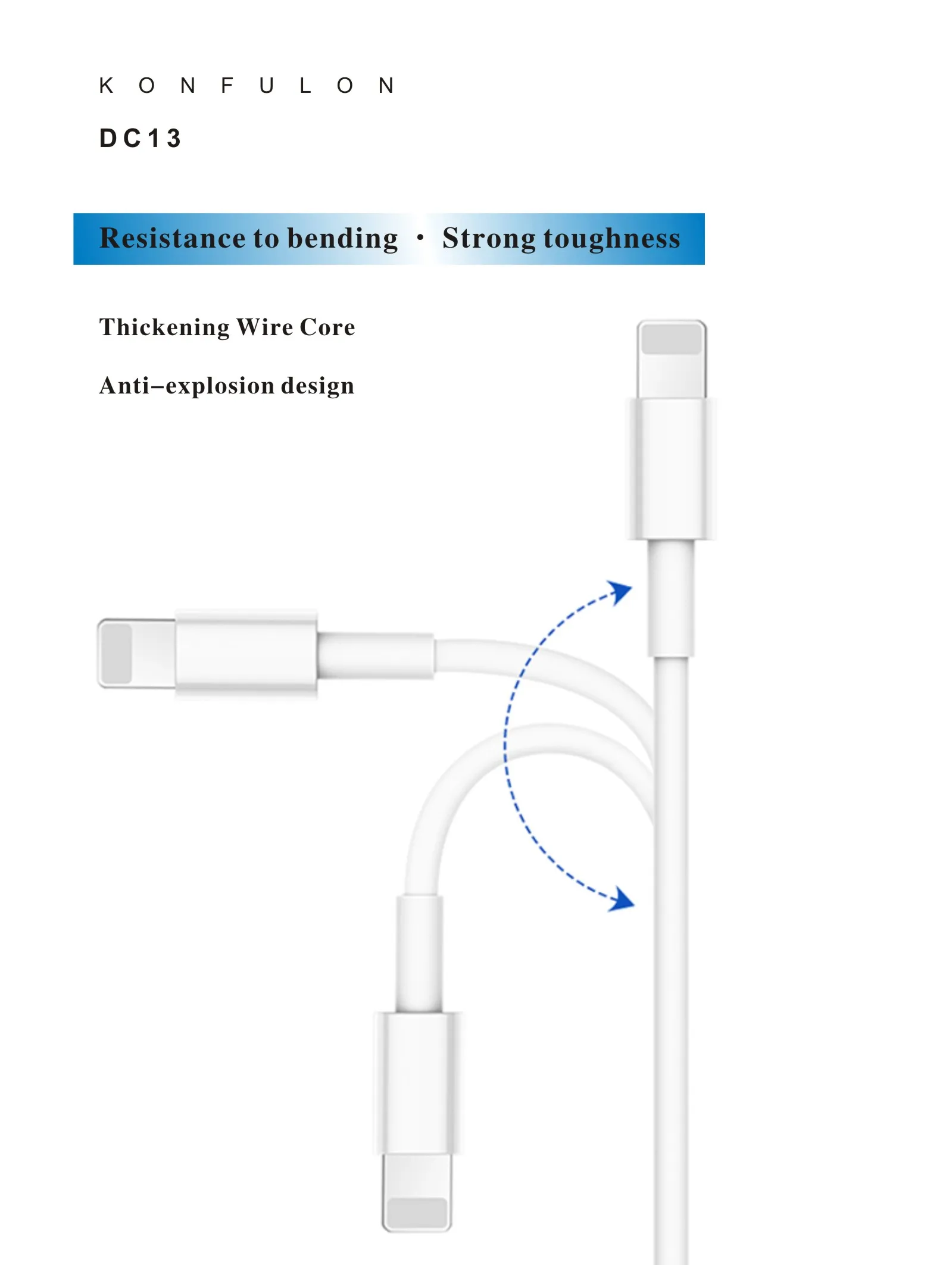 konfulon 2023 Best Selling Products C2L PD 20W USB type C to Lighting Fast Charging Cable Data Wire battery for iP13 pro max
