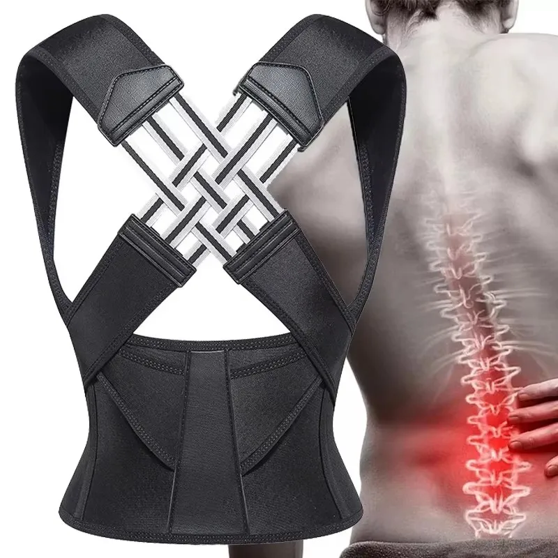 Adjustable Back Posture Corrector Belt Women Men Prevent Slouching Relieve Pain Correction Support Brace