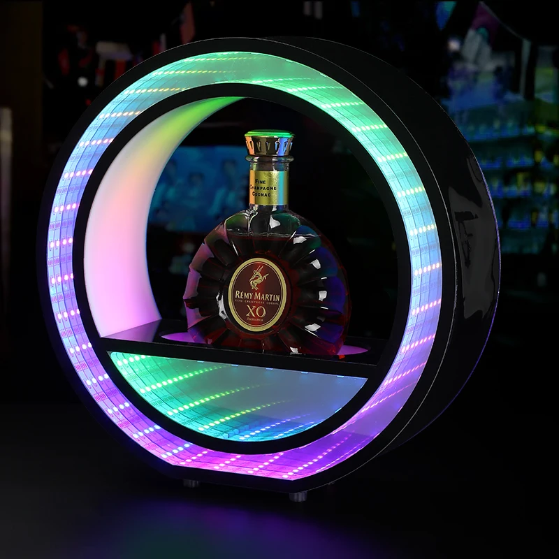 Bar Dispatch VIP Wine Bottle Service Acrylic Light Emitting Diode Hennessy XO Presenter LED Illusion Round Abyss Presenter