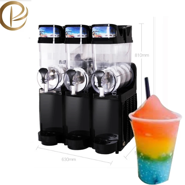 large  Frozen  snow slush machine with 3 tanks 45L