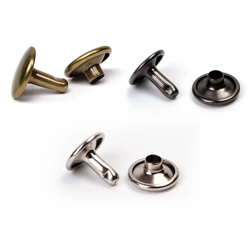 ZEALEE Rivet screws Male and female custom Made in China Flat head tubular waterproof rivets 9mm double cap rivets