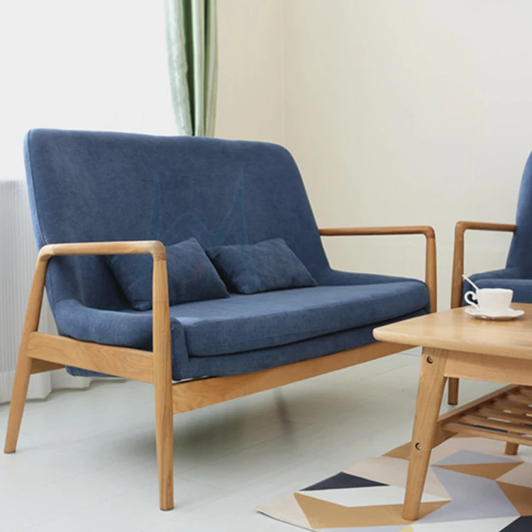 Wooden Sofa Manufactured Solid Wooden Frame Sofa Set for Living Room