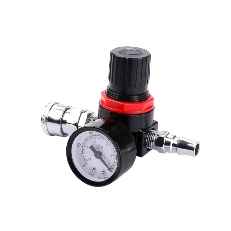 AR2000 1/4' Air Pressure Regulator Control Compressor Pump Gas Regulating Treatment Units with Gauge Adjustable