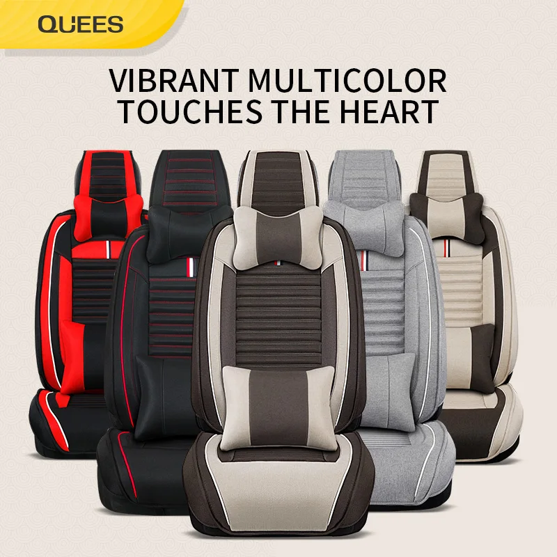 Quees China universal use high back water proof fabric seat covers car seats cover