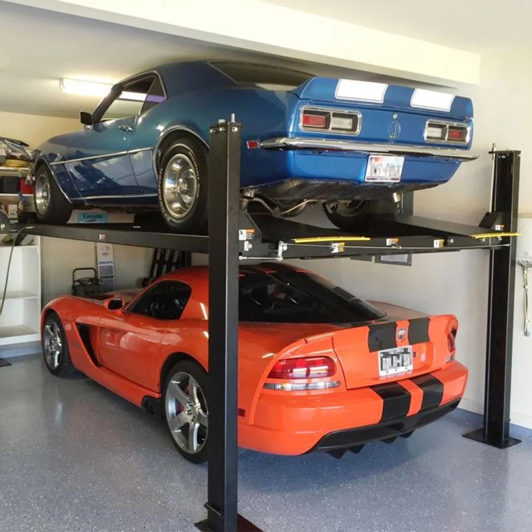 4000Kg Four Post Parking Stacker Parking Lift Car Workshop