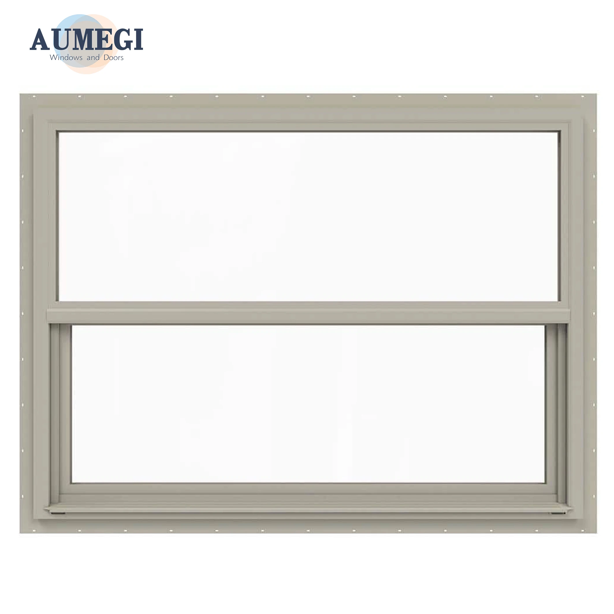 Aumegi Soundproof Broken Bridge Aluminum Top-Hung Window Australia Standard Single Hung Window