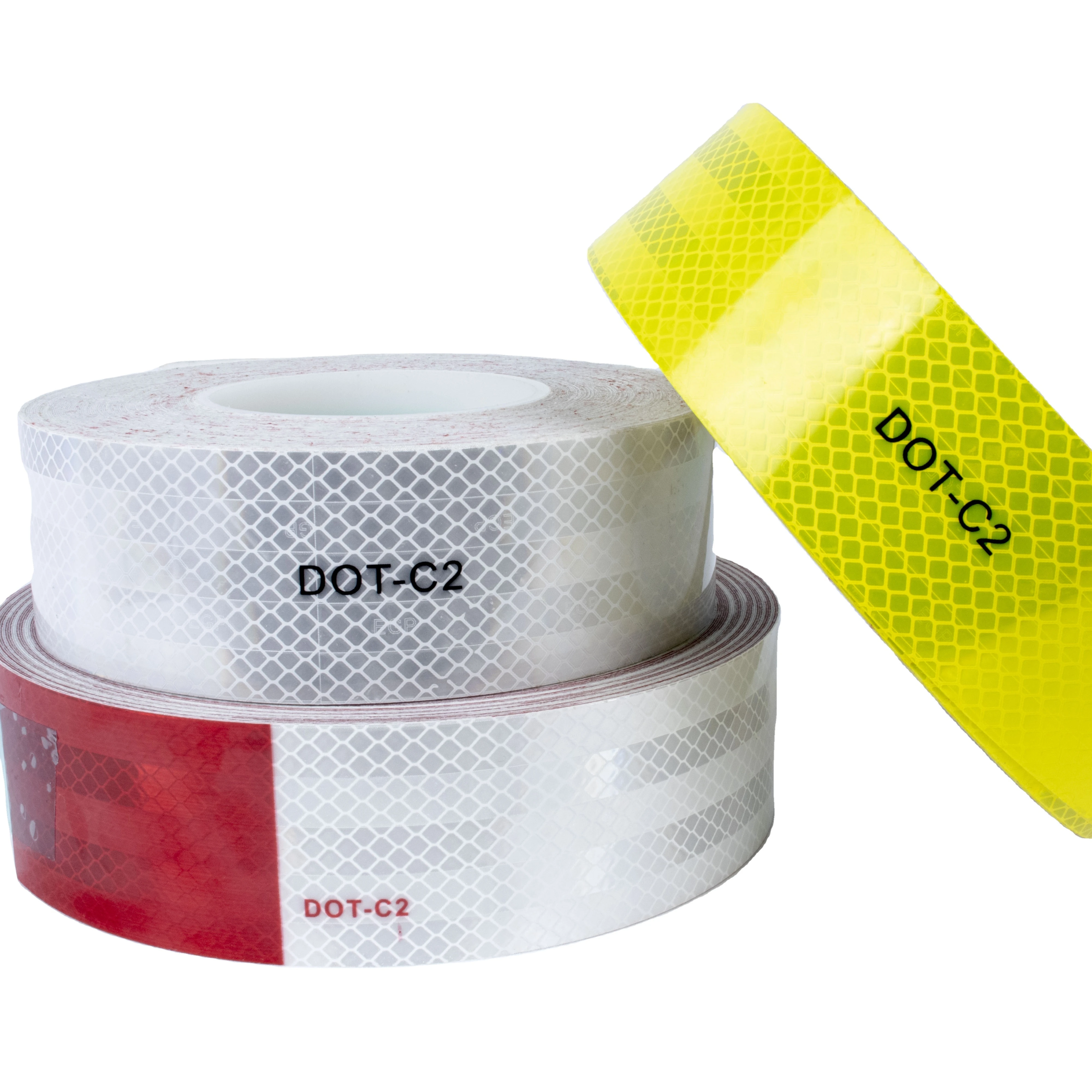 DOT-2  High Intensity Auto Red White Reflective material Film Sticker tape for Car Safety
